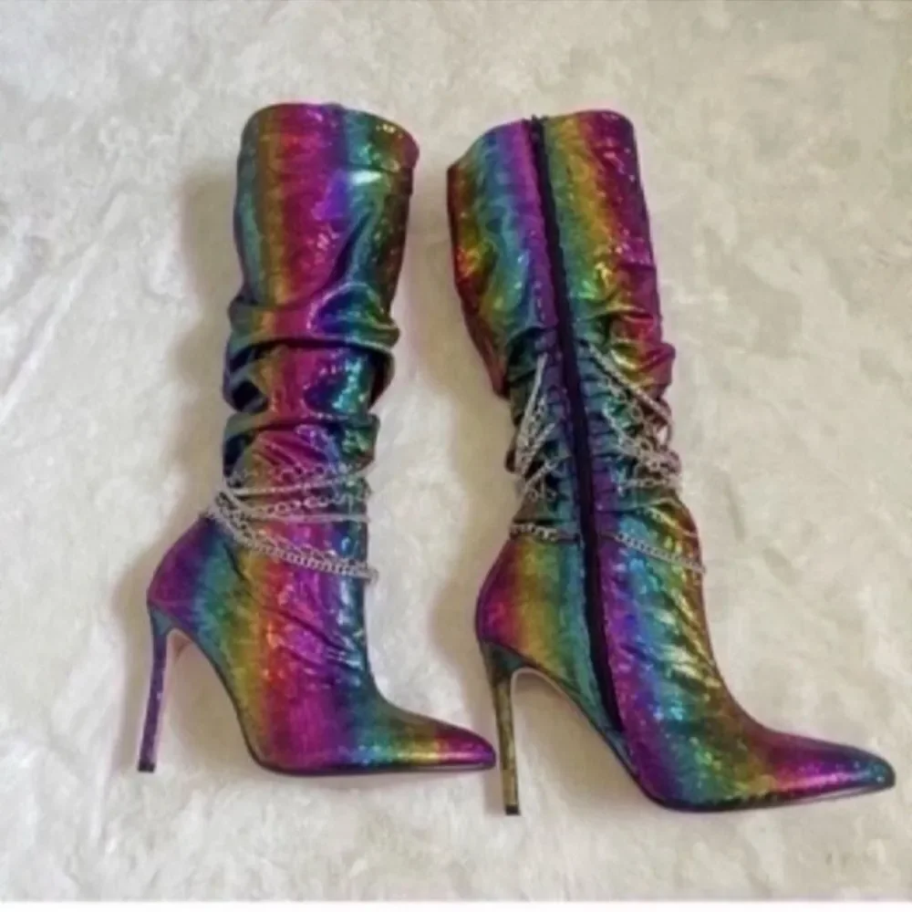 New beautiful Rivet High Heels Shoes 6